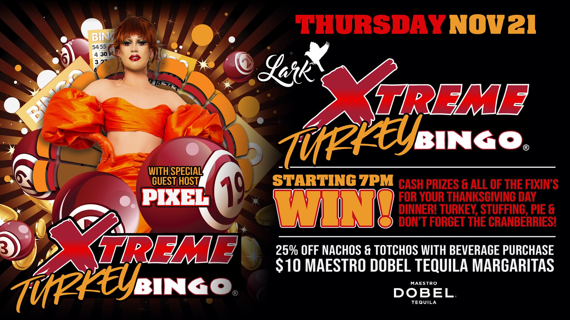 Lark ExtremeTurkeyBingoWithPixel 1920x1080ForTvScreeen