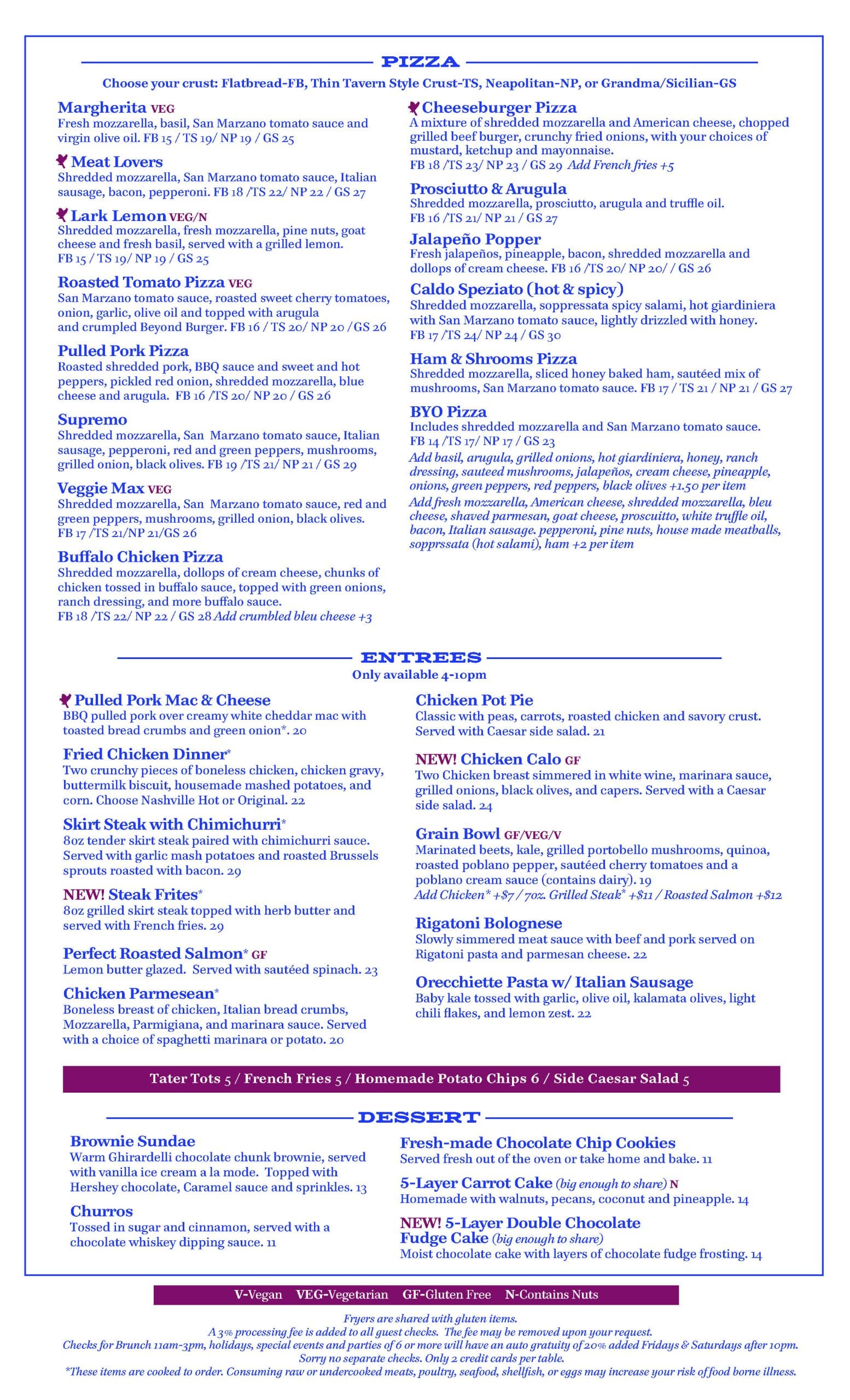 Lark PrintableDinnerMenu 0513 Page 2