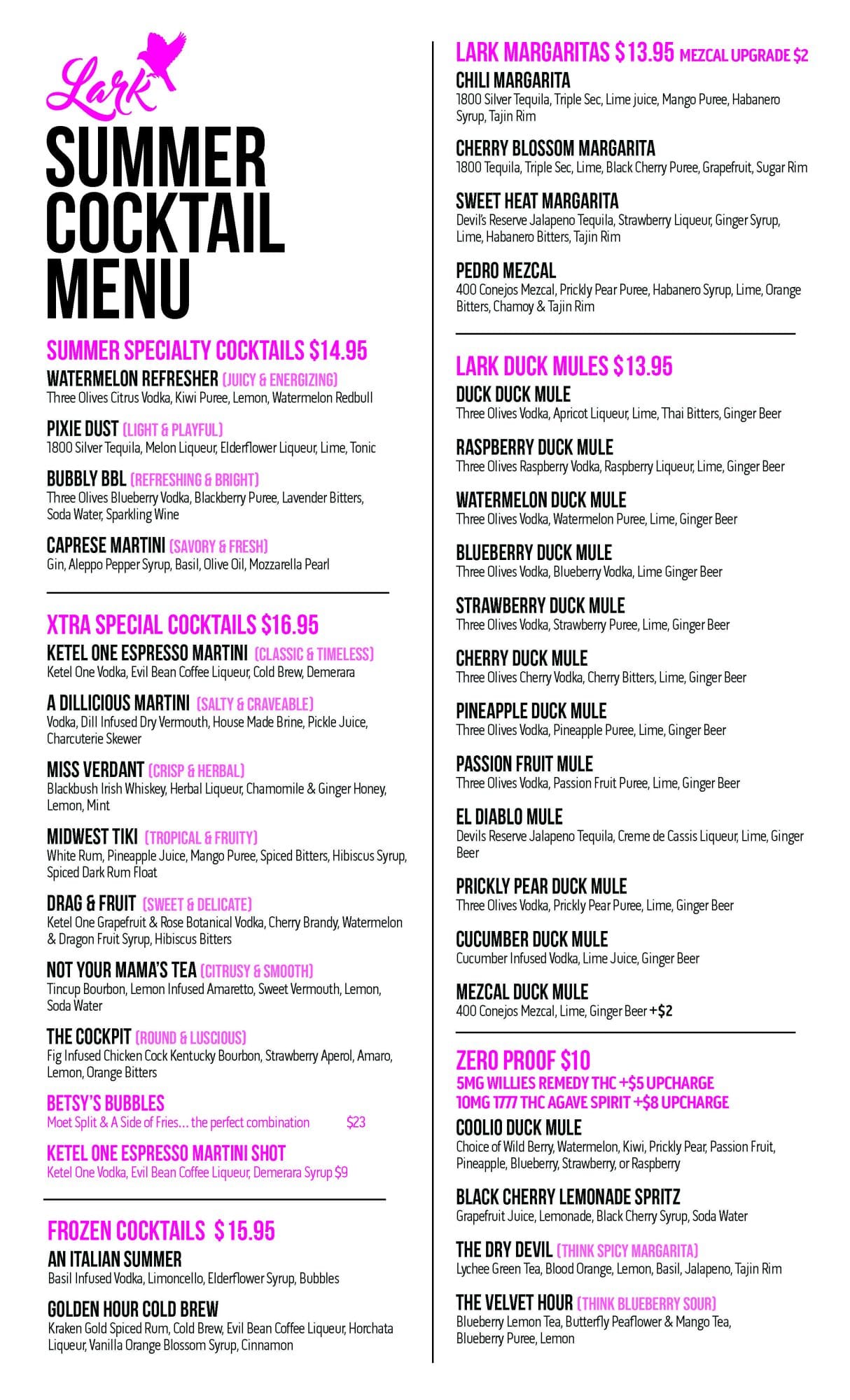 Lark Drink Menu 6 17 26 Page 1