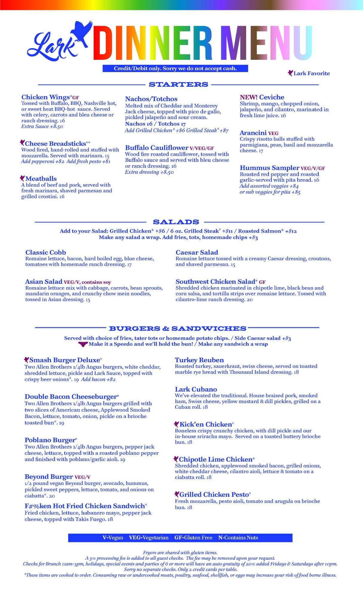 Lark PrintablePrideDinnerMenu For0711 Page 1
