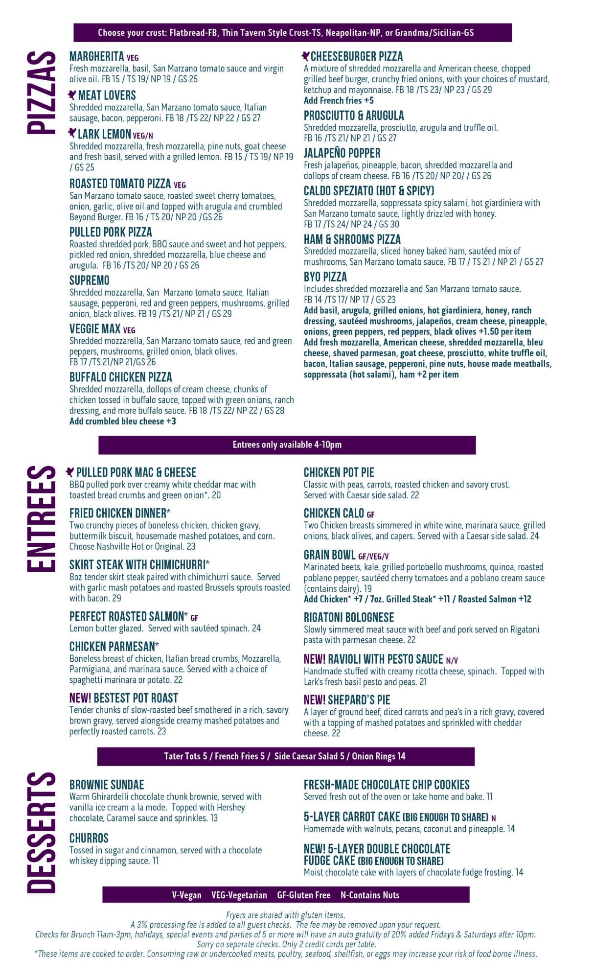 Lark Fall DinnerMenu 0922 Page 2