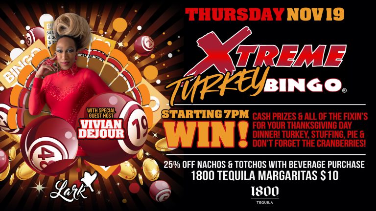 Xtreme Turkey Bingo with Vivian Dejour at Lark Chicago, November 2026.